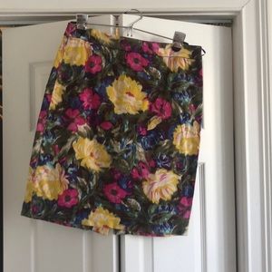 J. Crew floral pencil skirt